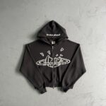 Broken Planet Black Zip Up Hoodie