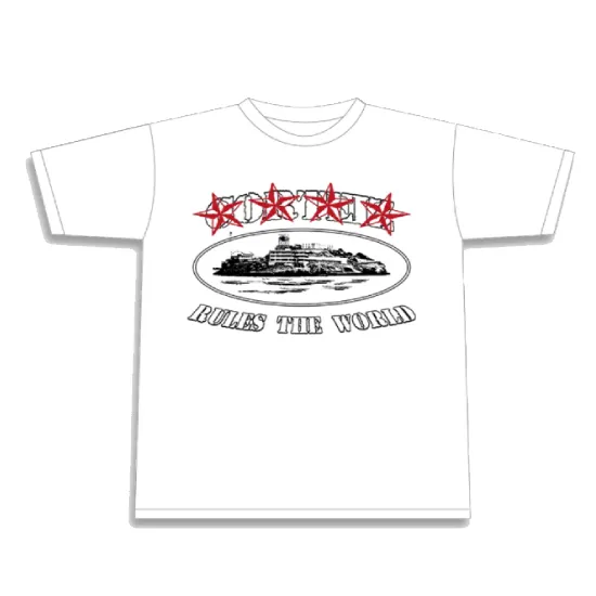 Corteiz 4 Starz Alcatraz T Shirt White