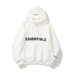 Elevate Your Casual Look with the White Essentials Hoodie