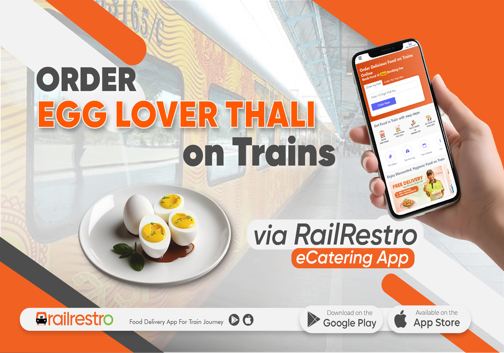 Order Egg Lover Thali on Trains via RailRestro eCatering App