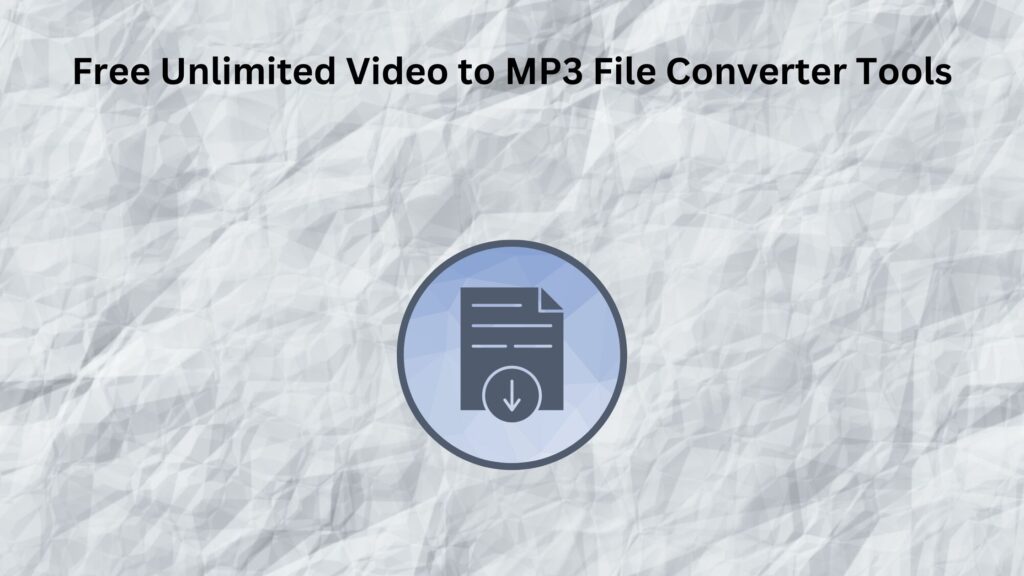 video to mp3 file converter