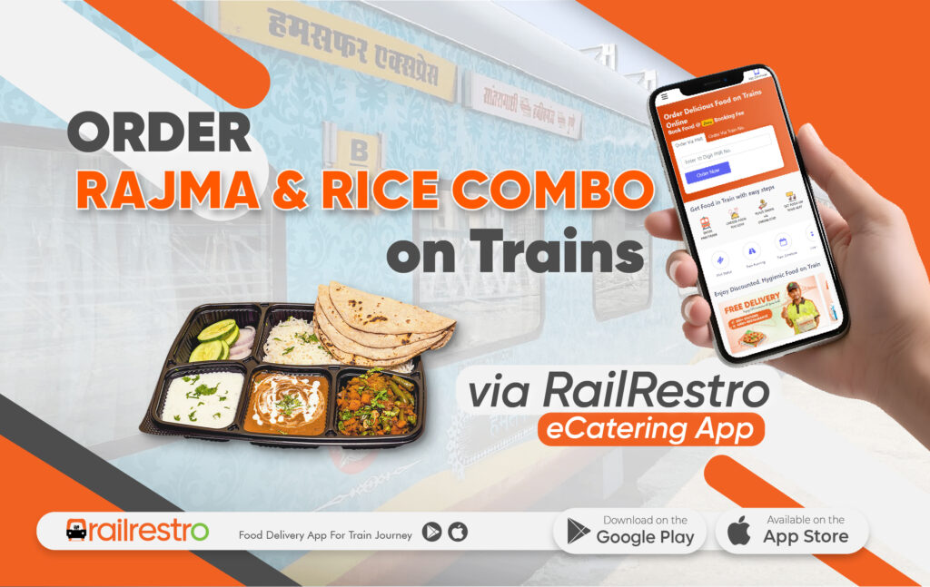 Order Rajma & Rice Combo on Trains via RailRestro eCatering App