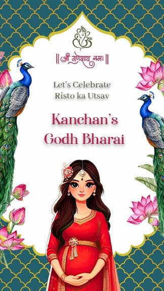 Godh Bharai Invitation Cards