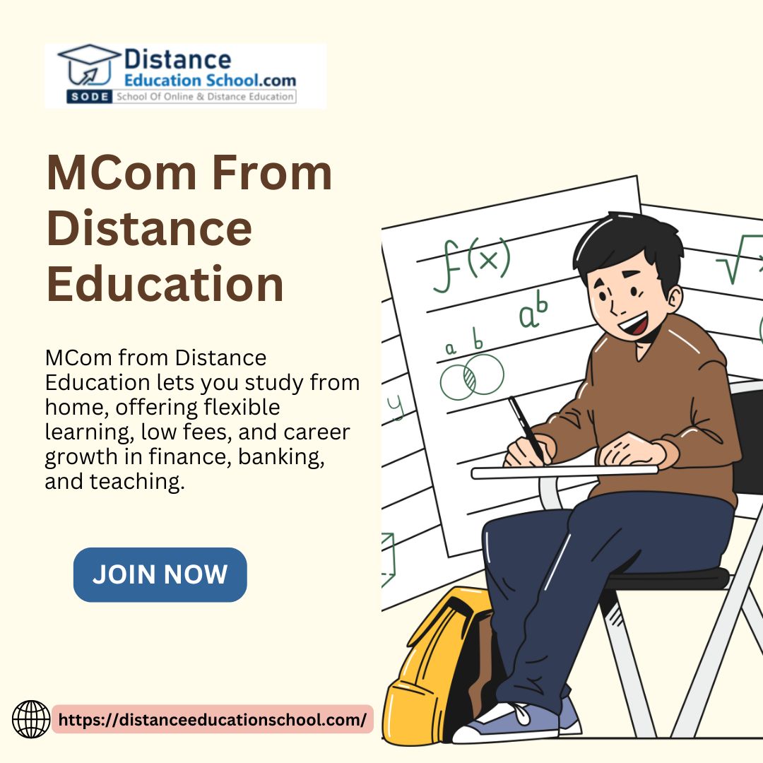 MCom from Distance Education