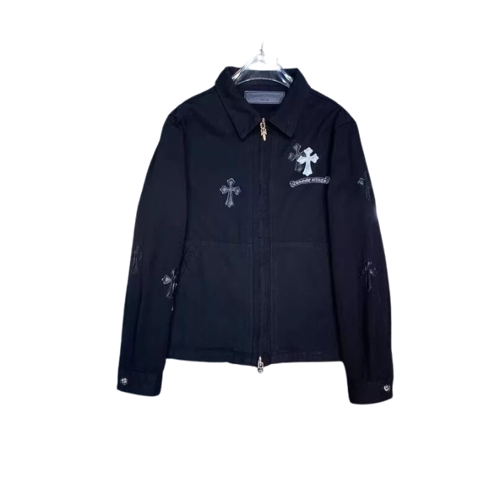 Black Designer Sweatshirt Crosses Chromeheart Mens